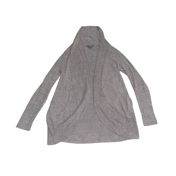 Barefoot Dreams CozyChic Lite Cardigan Medium Feather Soft Open Front Pockets - Picture 1 of 7